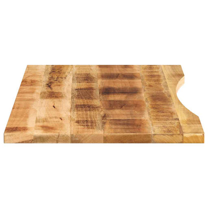 Desk Top with Curve 110x60x2.5 cm Solid Wood Rough Mango
