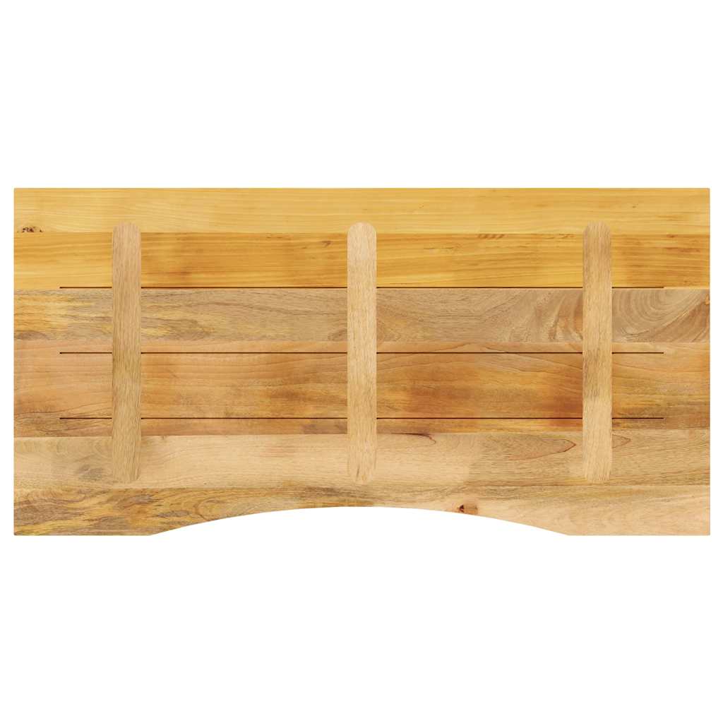Desk Top with Curve 110x60x2.5 cm Solid Wood Rough Mango