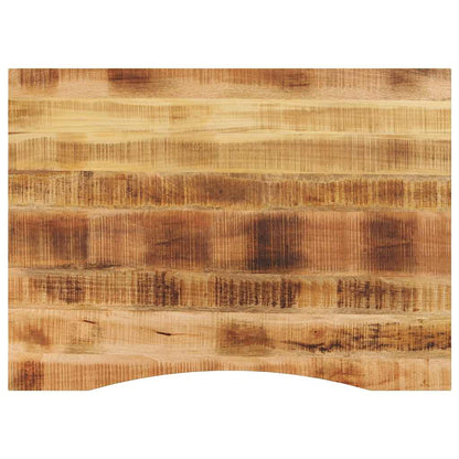 Desk Top with Curve 110x80x2.5 cm Solid Wood Rough Mango