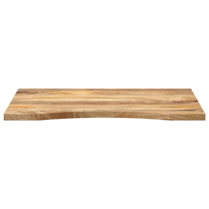 Desk Top with Curve 80x50x2.5 cm Solid Wood Rough Mango