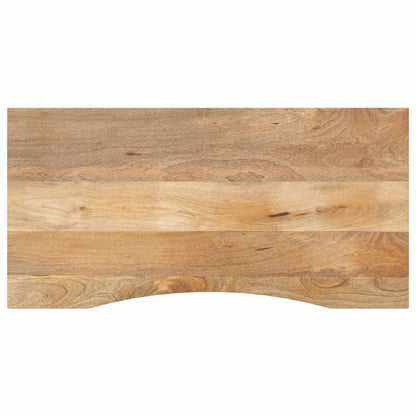 Desk Top with Curve 110x50x2.5 cm Solid Wood Rough Mango