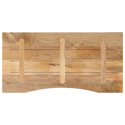 Desk Top with Curve 110x50x2.5 cm Solid Wood Rough Mango