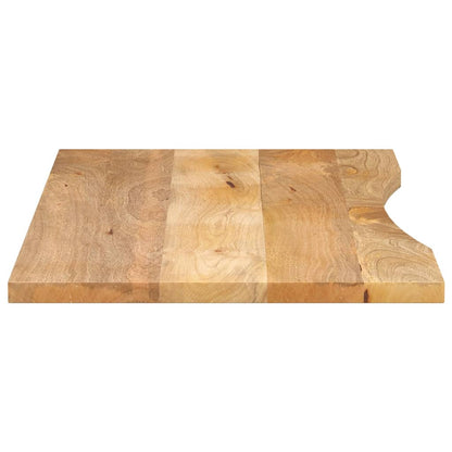 Desk Top with Curve 120x50x2.5 cm Solid Wood Rough Mango