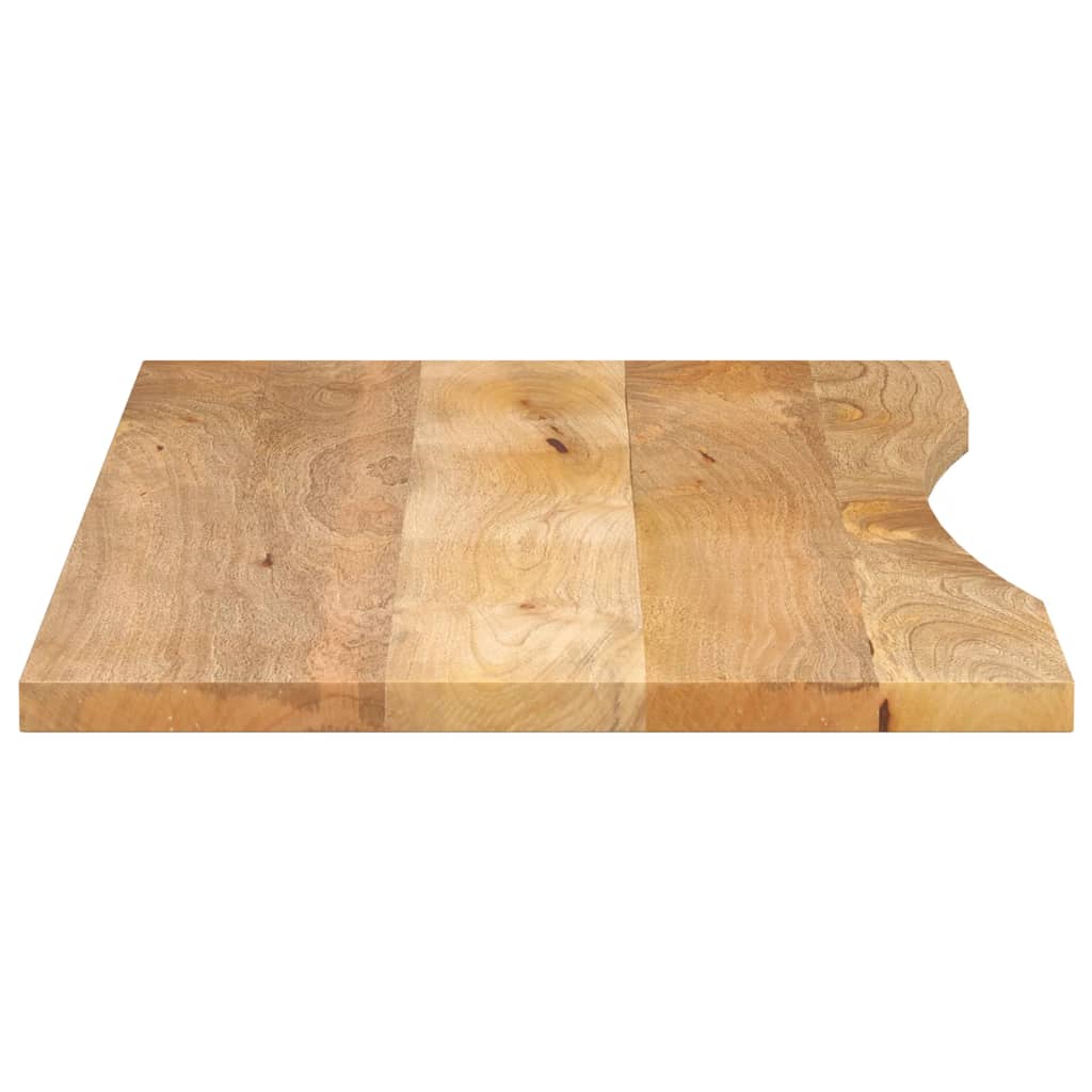 Desk Top with Curve 140x50x2.5 cm Solid Wood Rough Mango