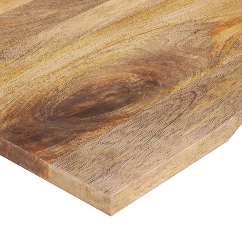 Desk Top with Curve 140x50x2.5 cm Solid Wood Rough Mango