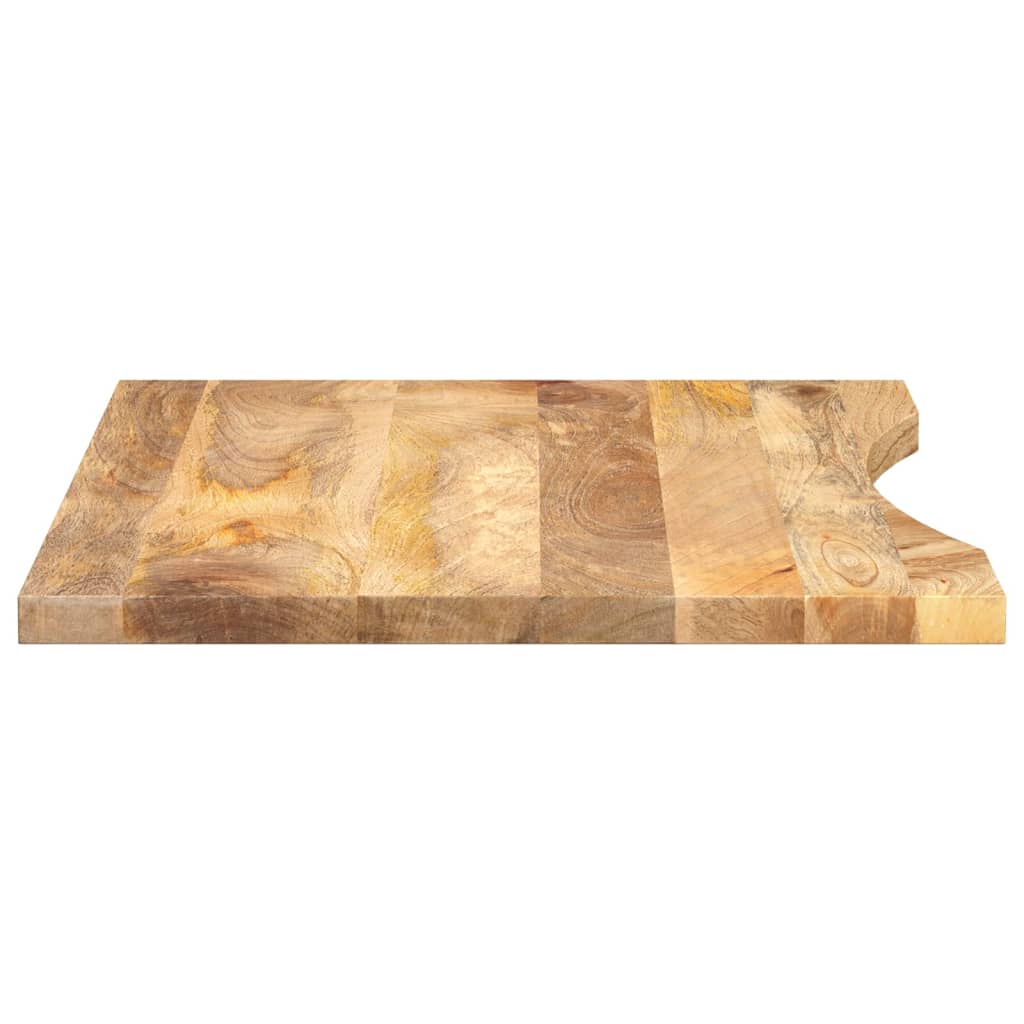 Desk Top with Curve 90x60x2.5 cm Solid Wood Rough Mango