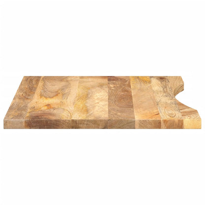 Desk Top with Curve 100x60x2.5 cm Solid Wood Rough Mango
