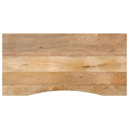 Desk Top with Curve 110x60x2.5 cm Solid Wood Rough Mango