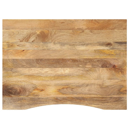 Desk Top with Curve 110x80x2.5 cm Solid Wood Rough Mango