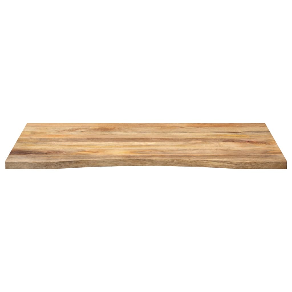 Desk Top with Curve 110x80x2.5 cm Solid Wood Rough Mango