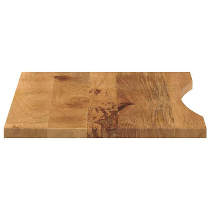 Desk Top with Curve 80x50x2.5 cm Solid Wood Rough Mango