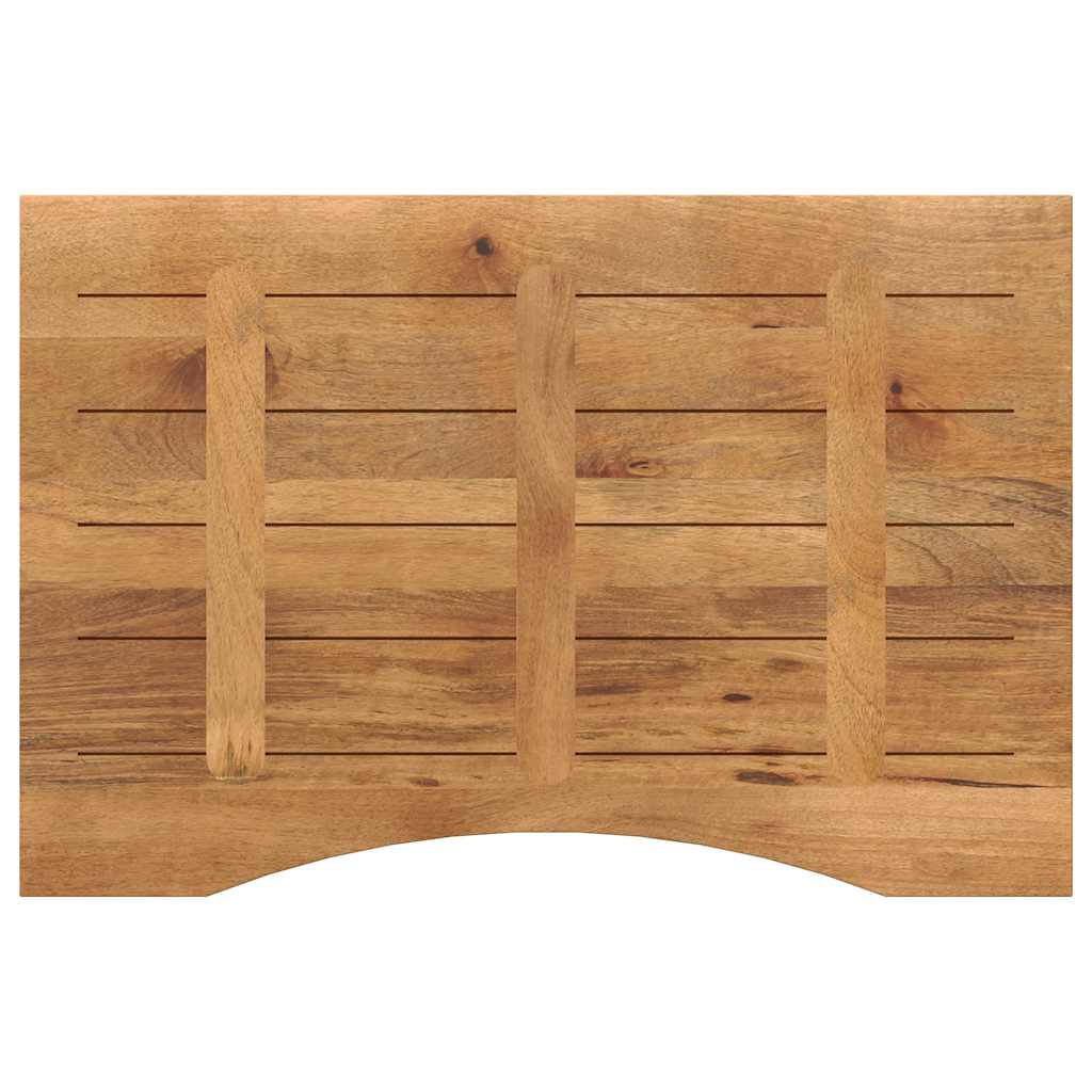 Desk Top with Curve 80x50x2.5 cm Solid Wood Rough Mango