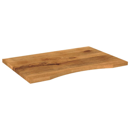 Desk Top with Curve 90x50x2.5 cm Solid Wood Rough Mango