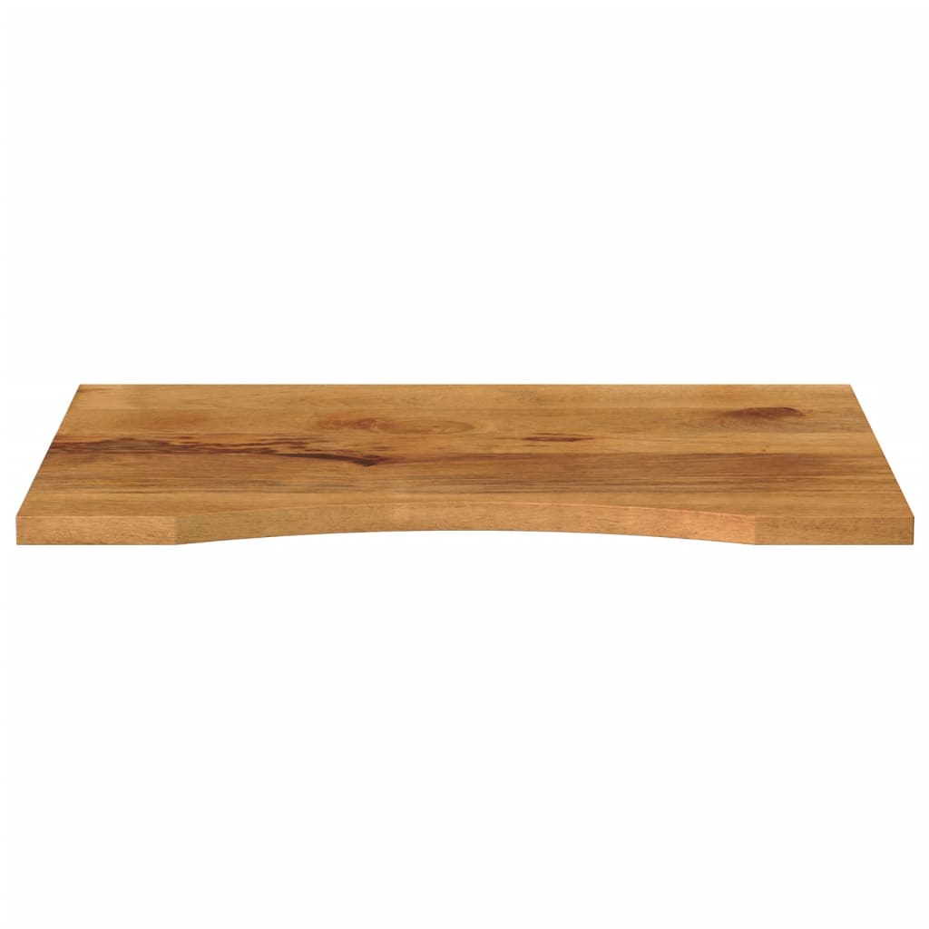 Desk Top with Curve 90x50x2.5 cm Solid Wood Rough Mango