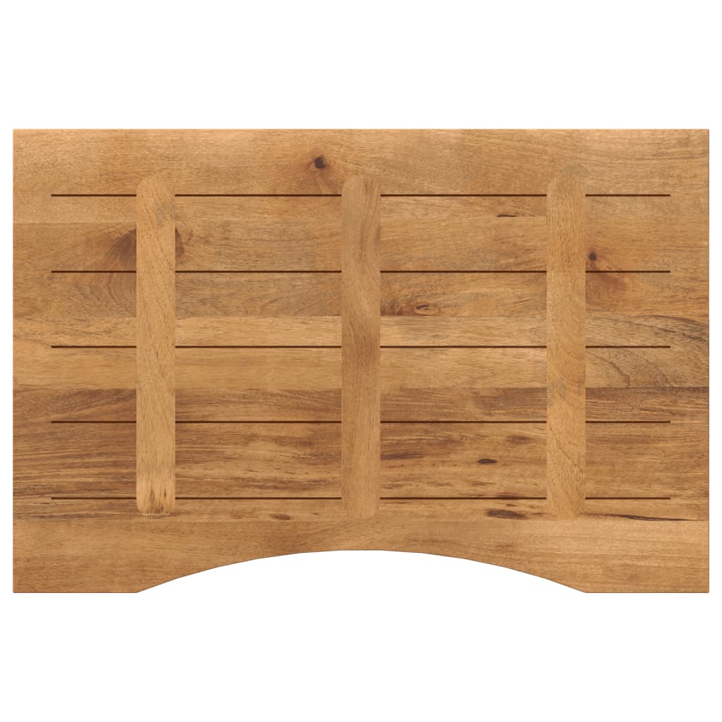 Desk Top with Curve 90x50x2.5 cm Solid Wood Rough Mango