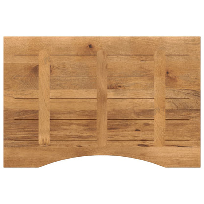Desk Top with Curve 90x50x2.5 cm Solid Wood Rough Mango