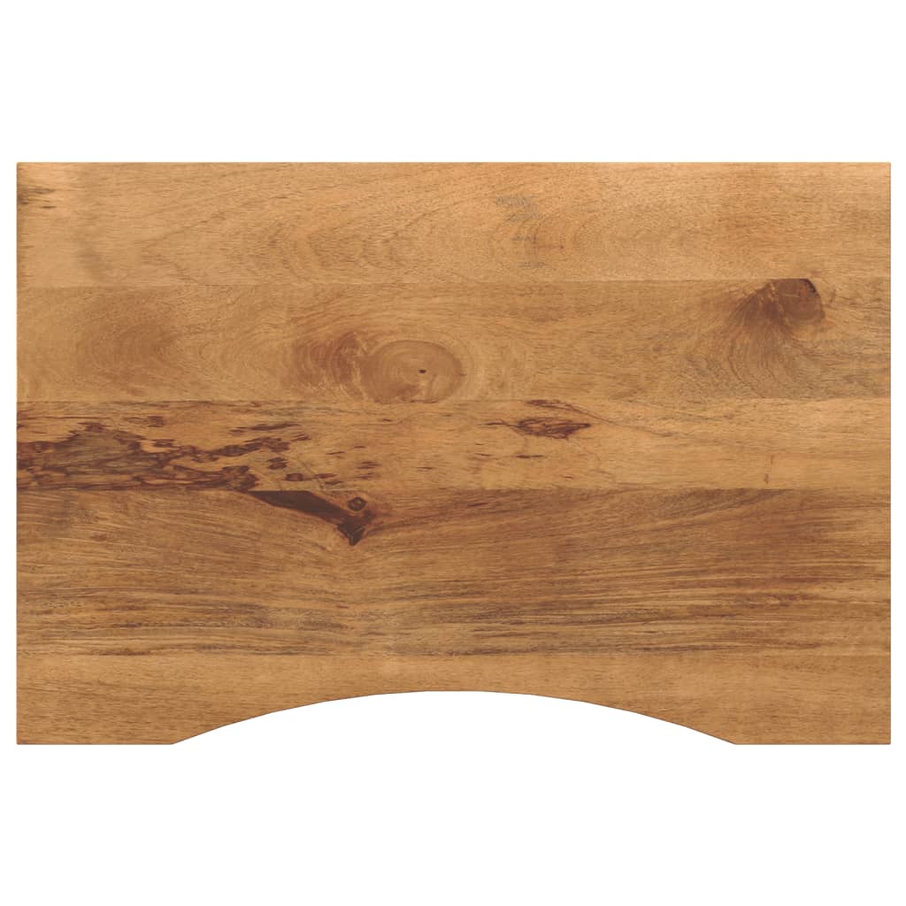 Desk Top with Curve 100x60x2.5 cm Solid Wood Rough Mango