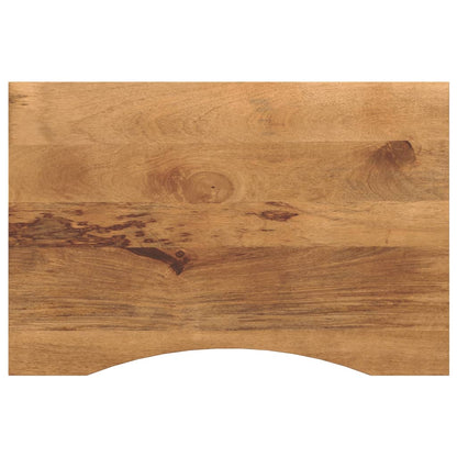 Desk Top with Curve 100x60x2.5 cm Solid Wood Rough Mango