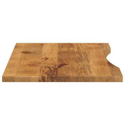 Desk Top with Curve 110x60x2.5 cm Solid Wood Rough Mango