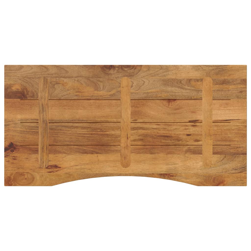 Desk Top with Curve 110x60x2.5 cm Solid Wood Rough Mango