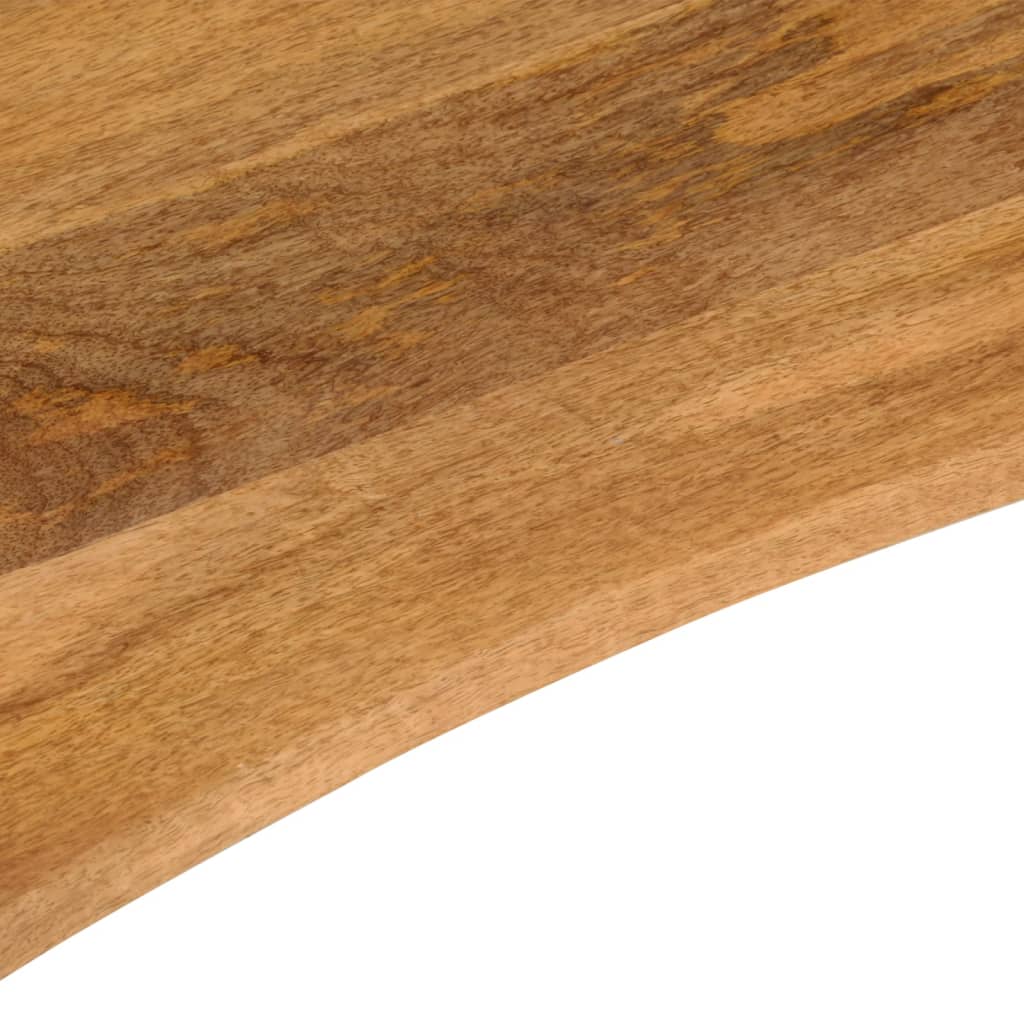 Desk Top with Curve 120x60x2.5 cm Solid Wood Rough Mango