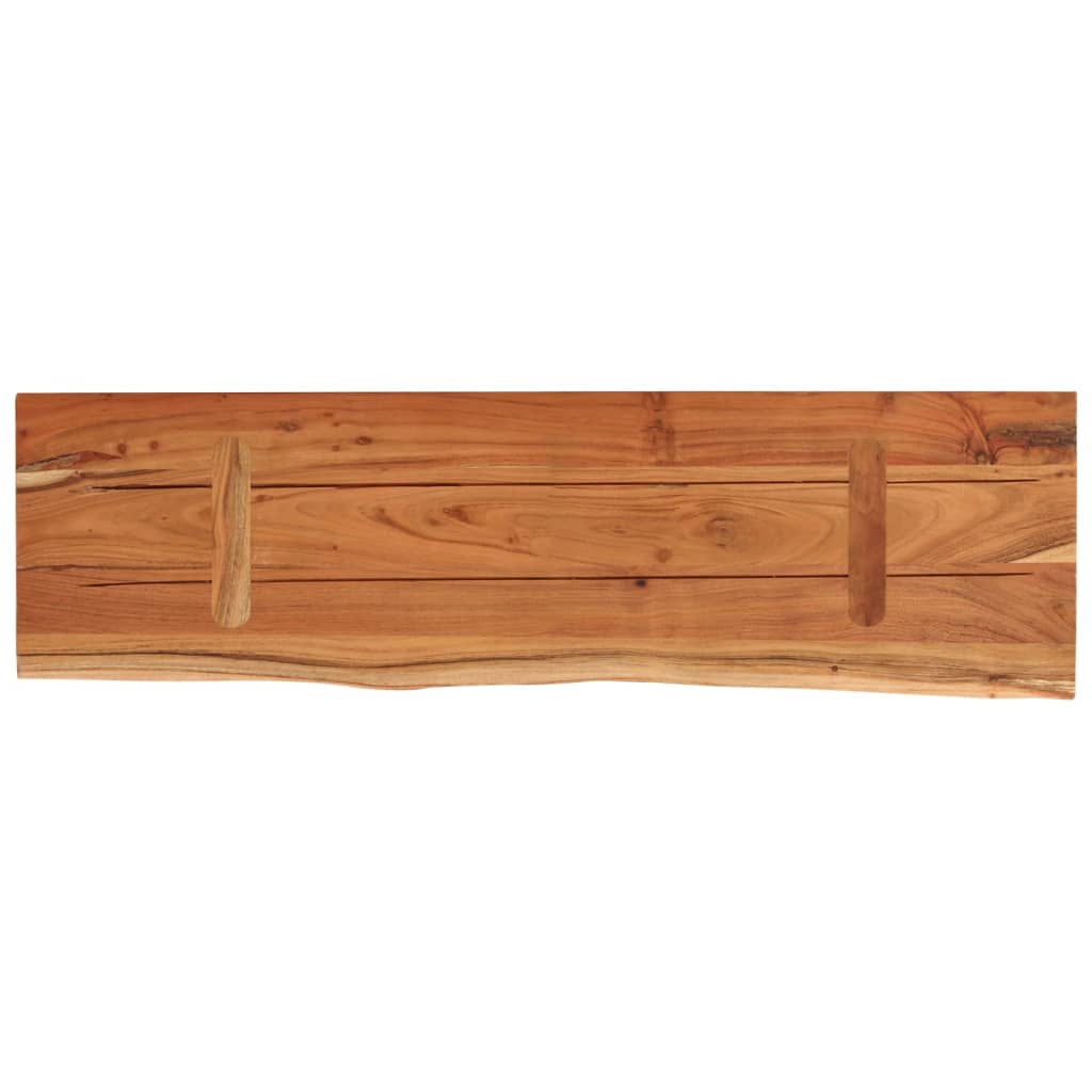 Wall Shelf 60x20x2.5 cm Rectangular Solid Wood Acacia Live Edge