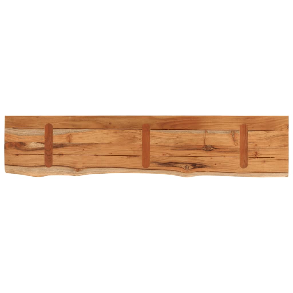 Wall Shelf 100x20x2.5 cm Rectangular Solid Wood Acacia Live Edge