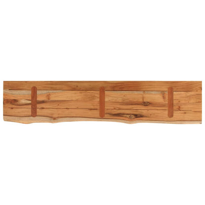Table Top 180x30x2.5 cm Rectangular Solid Wood Acacia Live Edge