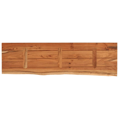 Table Top 140x40x2.5 cm Rectangular Solid Wood Acacia Live Edge