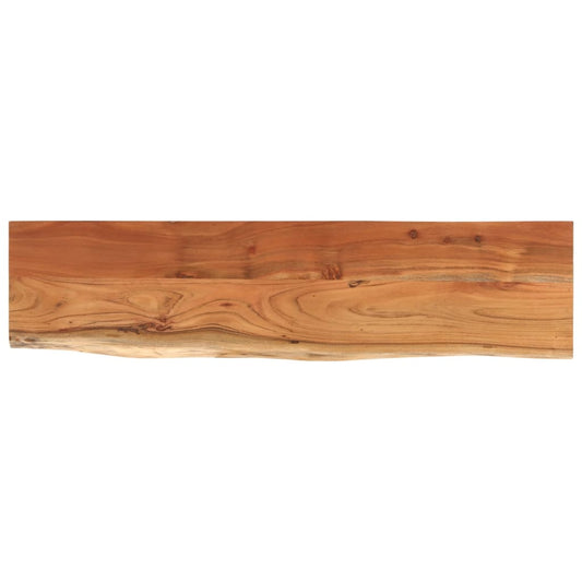 Wall Shelf 80x20x3,8 cm Rectangular Solid Wood Acacia Live Edge