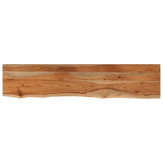 Wall Shelf 110x20x3.8cm Rectangular Solid Wood Acacia Live Edge