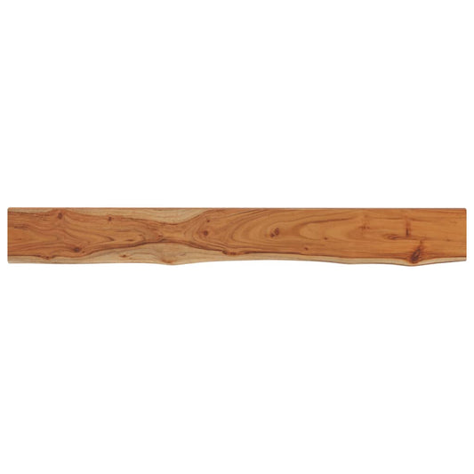 Wall Shelf 140x20x3.8cm Rectangular Solid Wood Acacia Live Edge