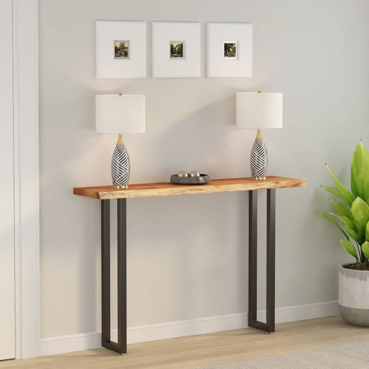 Table Top 180x30x3,8 cm Rectangular Solid Wood Acacia Live Edge