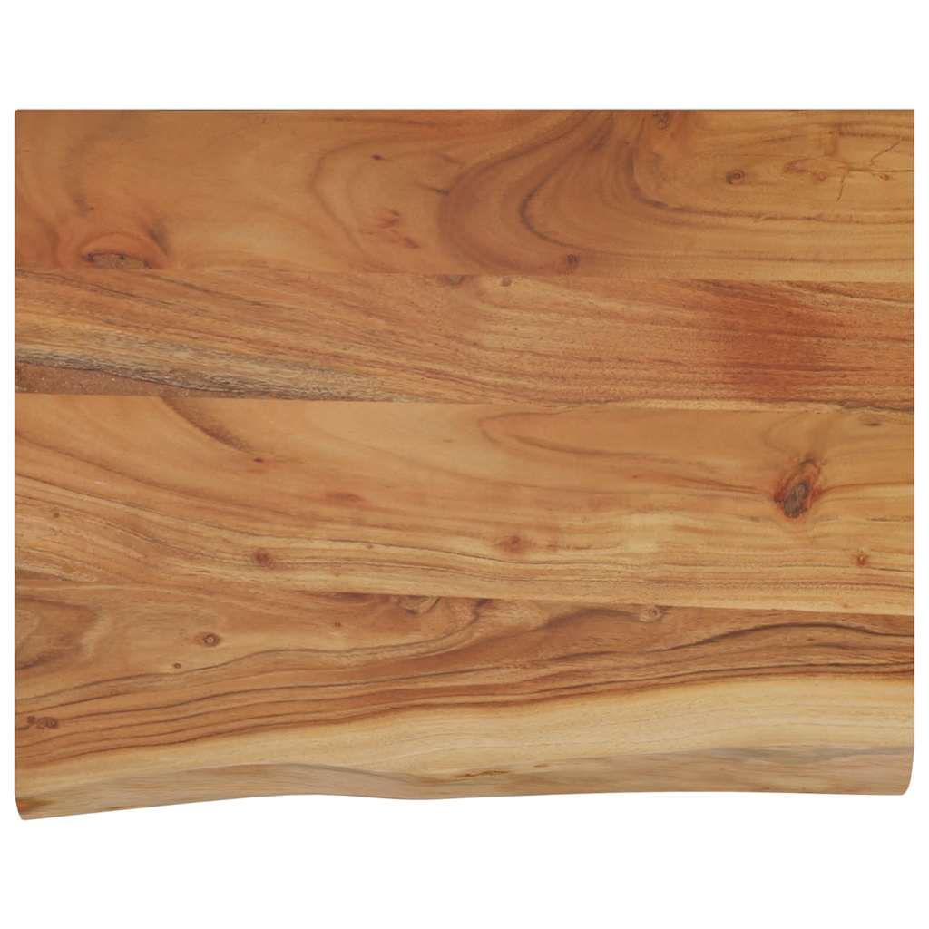 Wall Shelf 50x40x3.8 cm Rectangular Solid Wood Acacia Live Edge