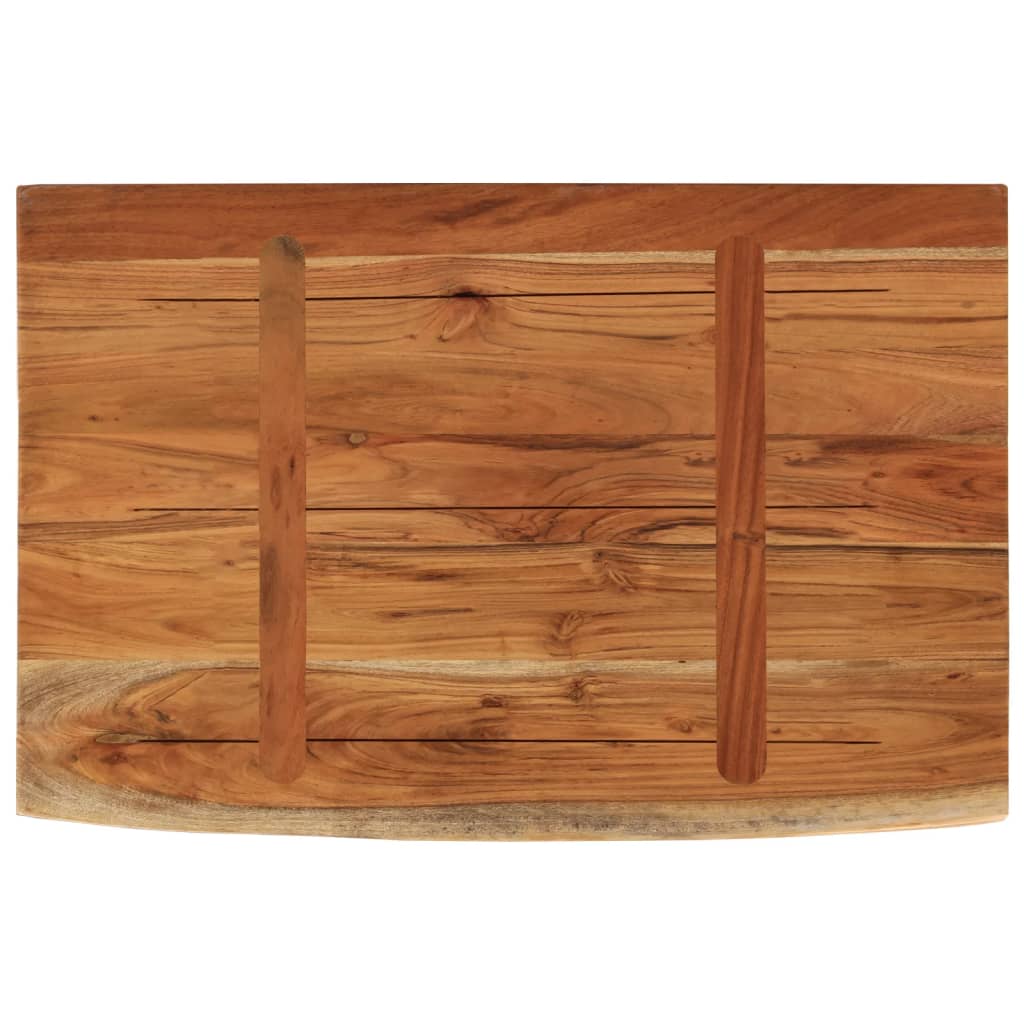 Wall Shelf 70x40x3.8 cm Rectangular Solid Wood Acacia Live Edge