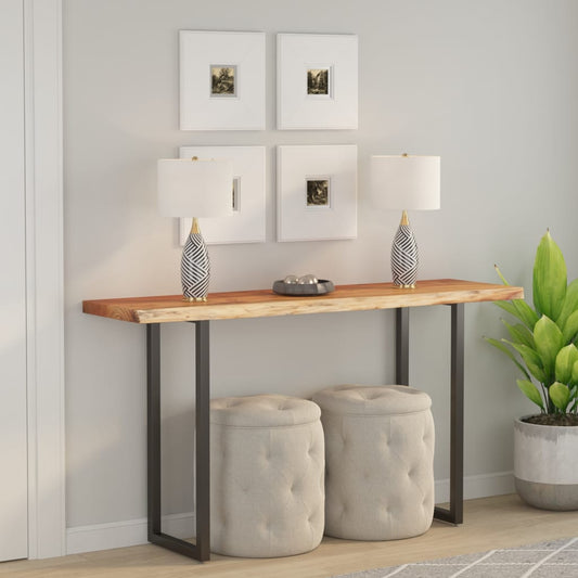 Table Top 160x40x3,8 cm Rectangular Solid Wood Acacia Live Edge