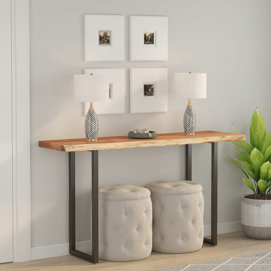 Table Top 180x40x3,8 cm Rectangular Solid Wood Acacia Live Edge