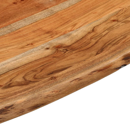 Desk Top 80x80x3.8 cm Square Solid Wood Acacia Live Edge