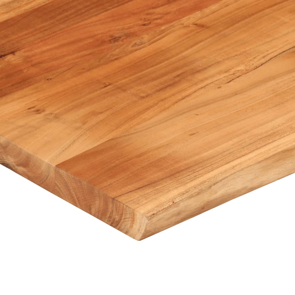 Desk Top 90x80x3.8 cm Rectangular Solid Wood Acacia Live Edge