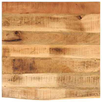 Table Top 40x40x2.5 cm Live Edge Solid Wood Rough Mango