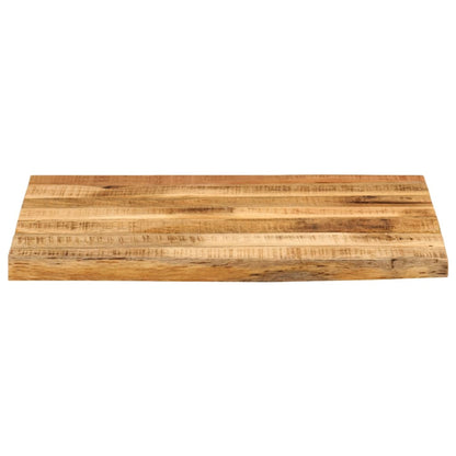 Table Top 40x40x2.5 cm Live Edge Solid Wood Rough Mango