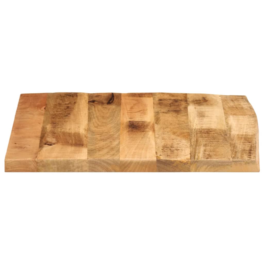 Table Top 40x40x2.5 cm Live Edge Solid Wood Rough Mango