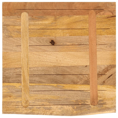 Table Top 40x40x2.5 cm Live Edge Solid Wood Rough Mango