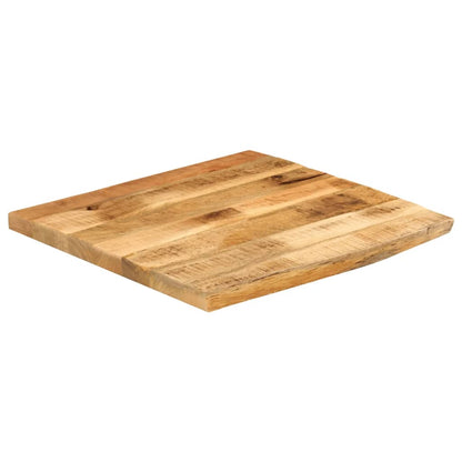 Table Top 60x60x2.5 cm Live Edge Solid Wood Rough Mango