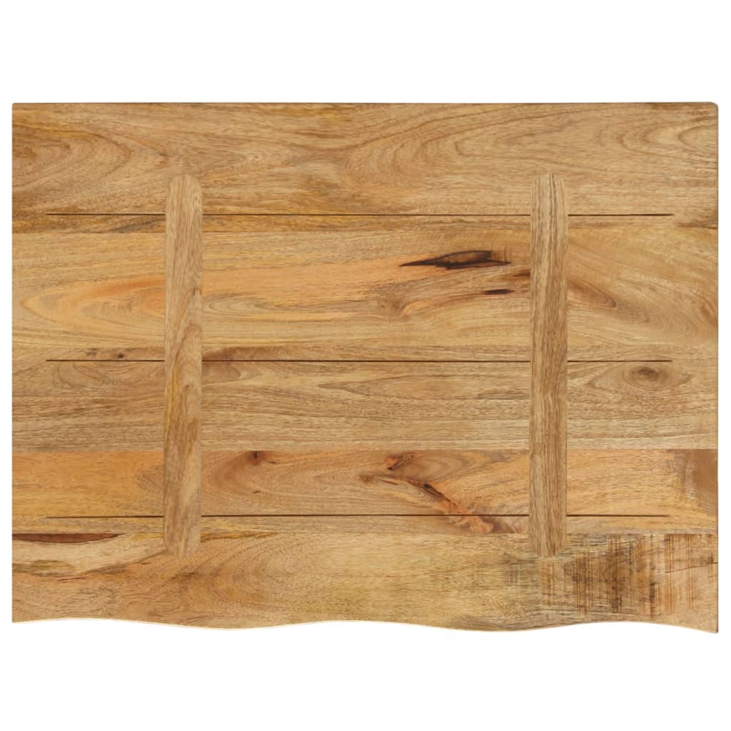 Table Top 70x60x2.5 cm Live Edge Solid Wood Rough Mango