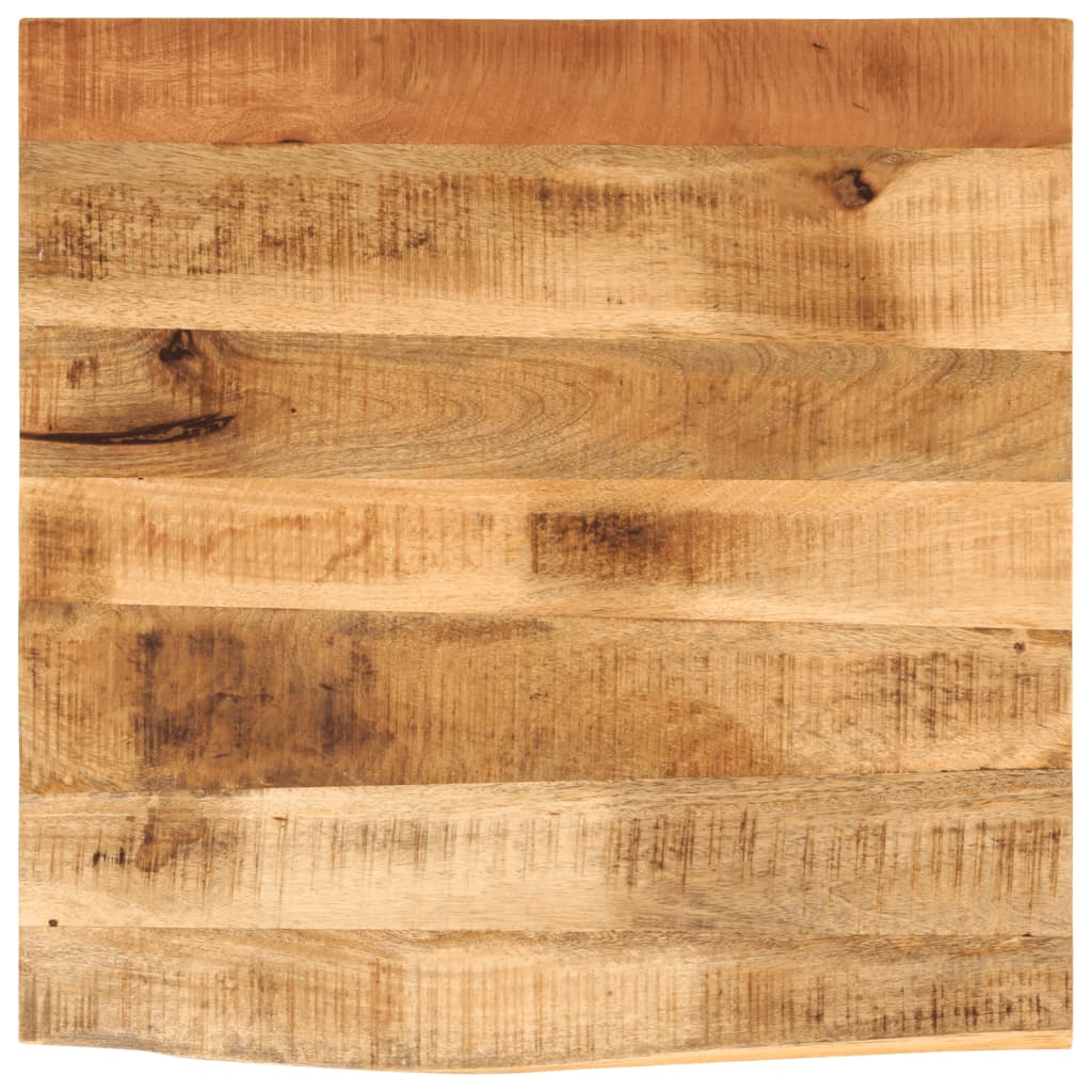 Table Top 80x80x2.5 cm Live Edge Solid Wood Rough Mango