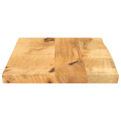 Table Top 40x20x3.8 cm Live Edge Solid Wood Rough Mango