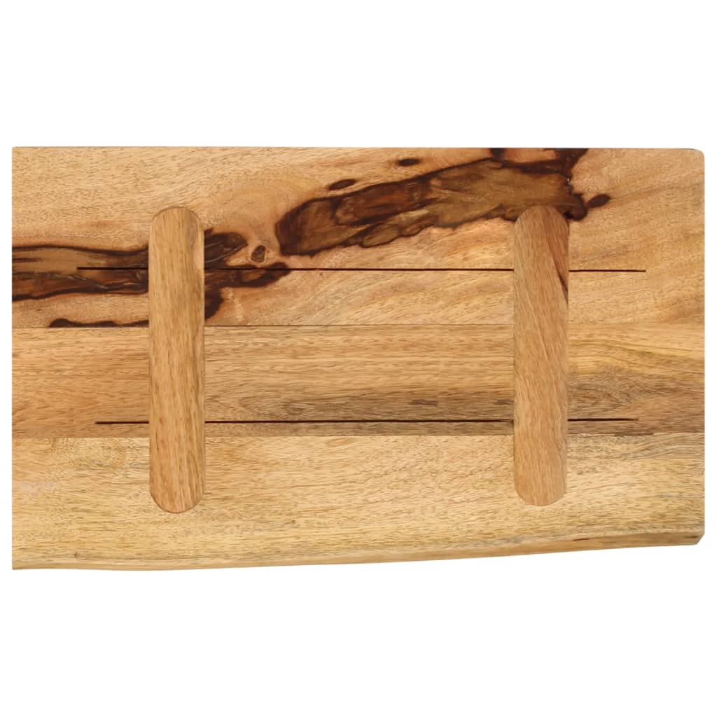 Table Top 40x20x3.8 cm Live Edge Solid Wood Rough Mango