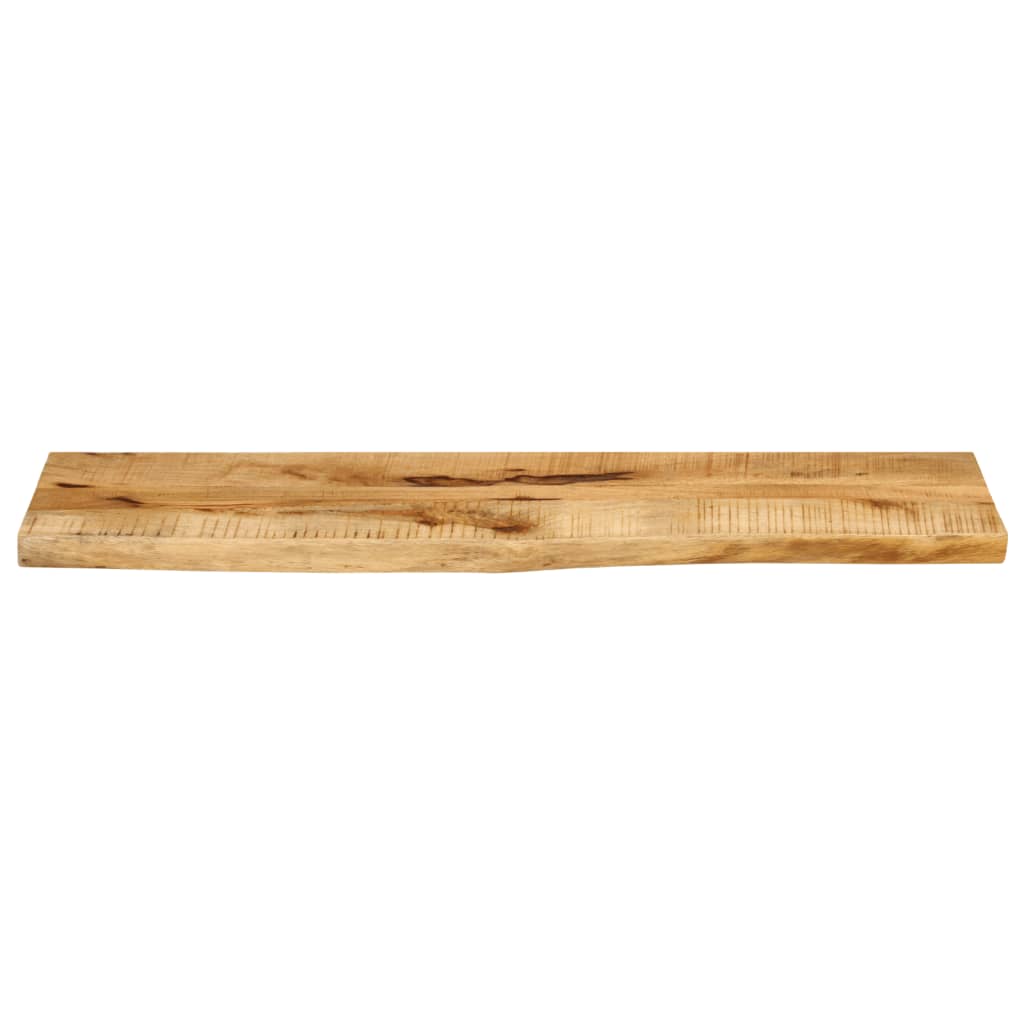 Table Top 110x20x3.8 cm Live Edge Solid Wood Rough Mango