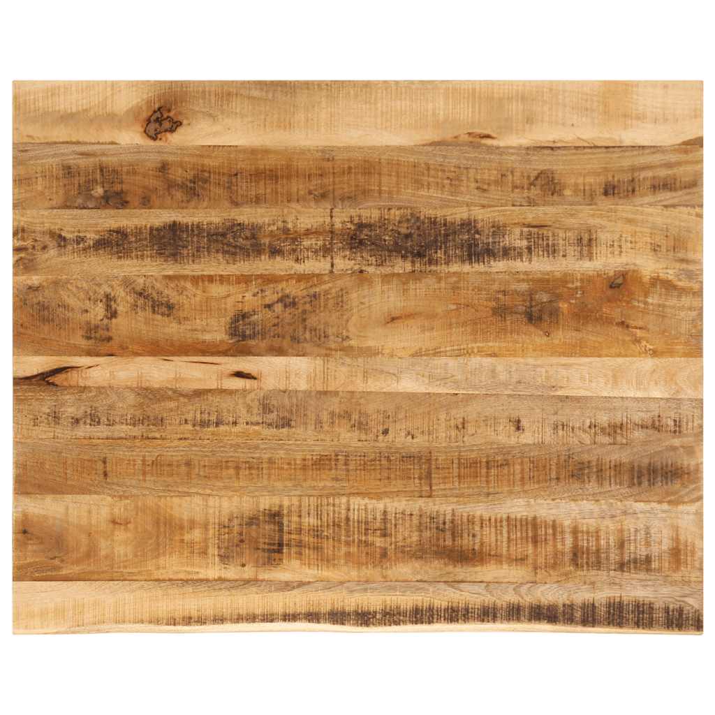 Table Top 100x80x3.8 cm Live Edge Solid Wood Rough Mango
